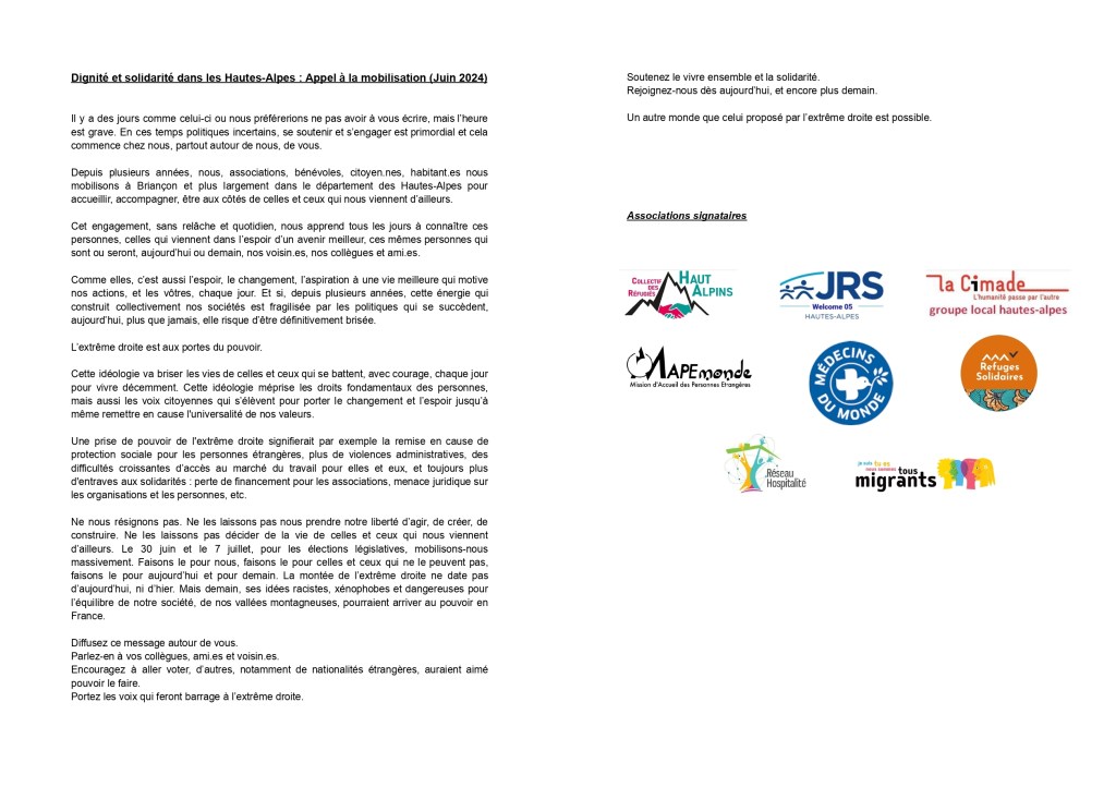 Dignité et solidarité dans les&nbsp;Hautes-Alpes